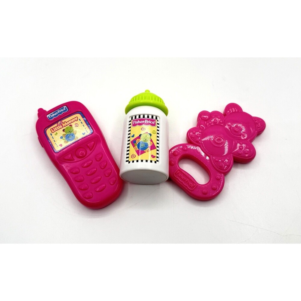 Fisher Price Little Mommy Baby Bottle Phone Rattle Replacements Plus Rattle 2002